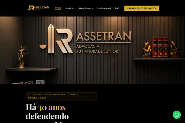 Captura do site Advocacia Assetran