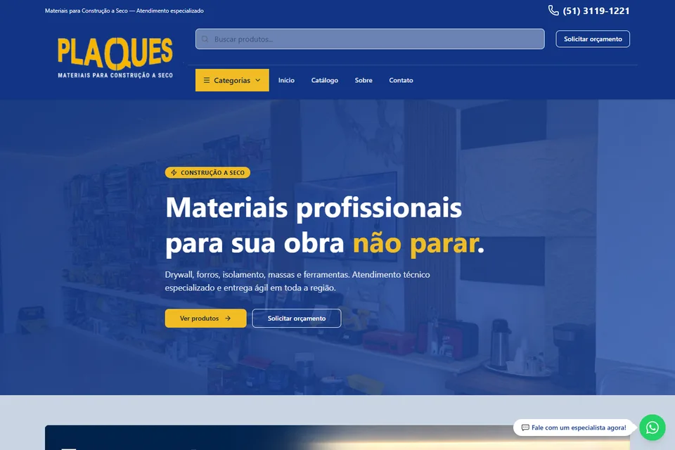 Captura desktop do site Plaques