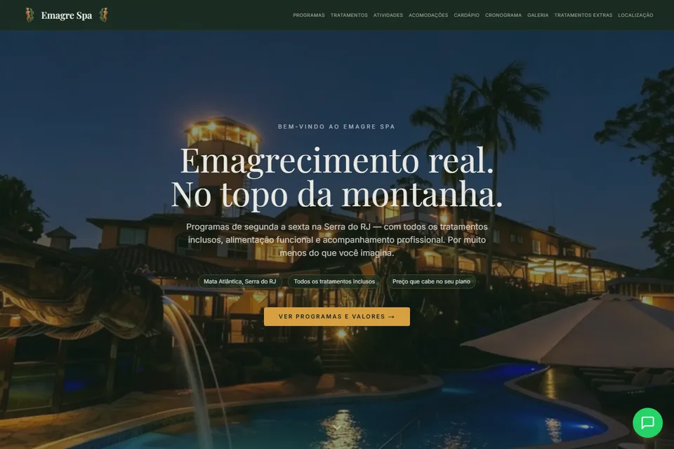 Captura desktop do site Emagre