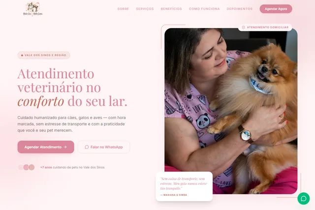Captura do site Olhaveta a Domicílio